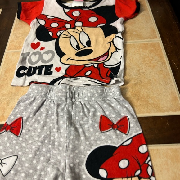 Disney Minnie Mouse bows Pajama Set Girls Size 4T - Picture 4 of 5